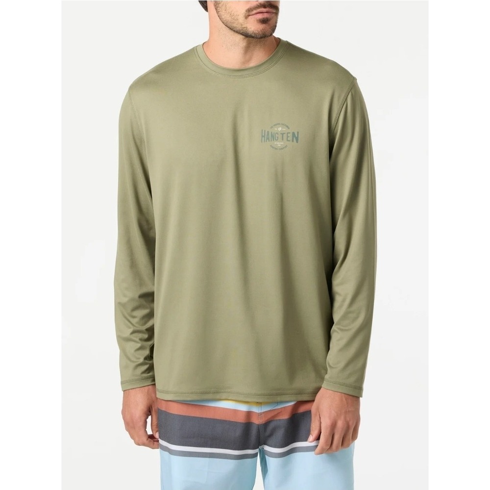 HANG TEN Coastline Long Sleeve Mens Sz L Sun Protection UPF 50+ Fishing Swimming